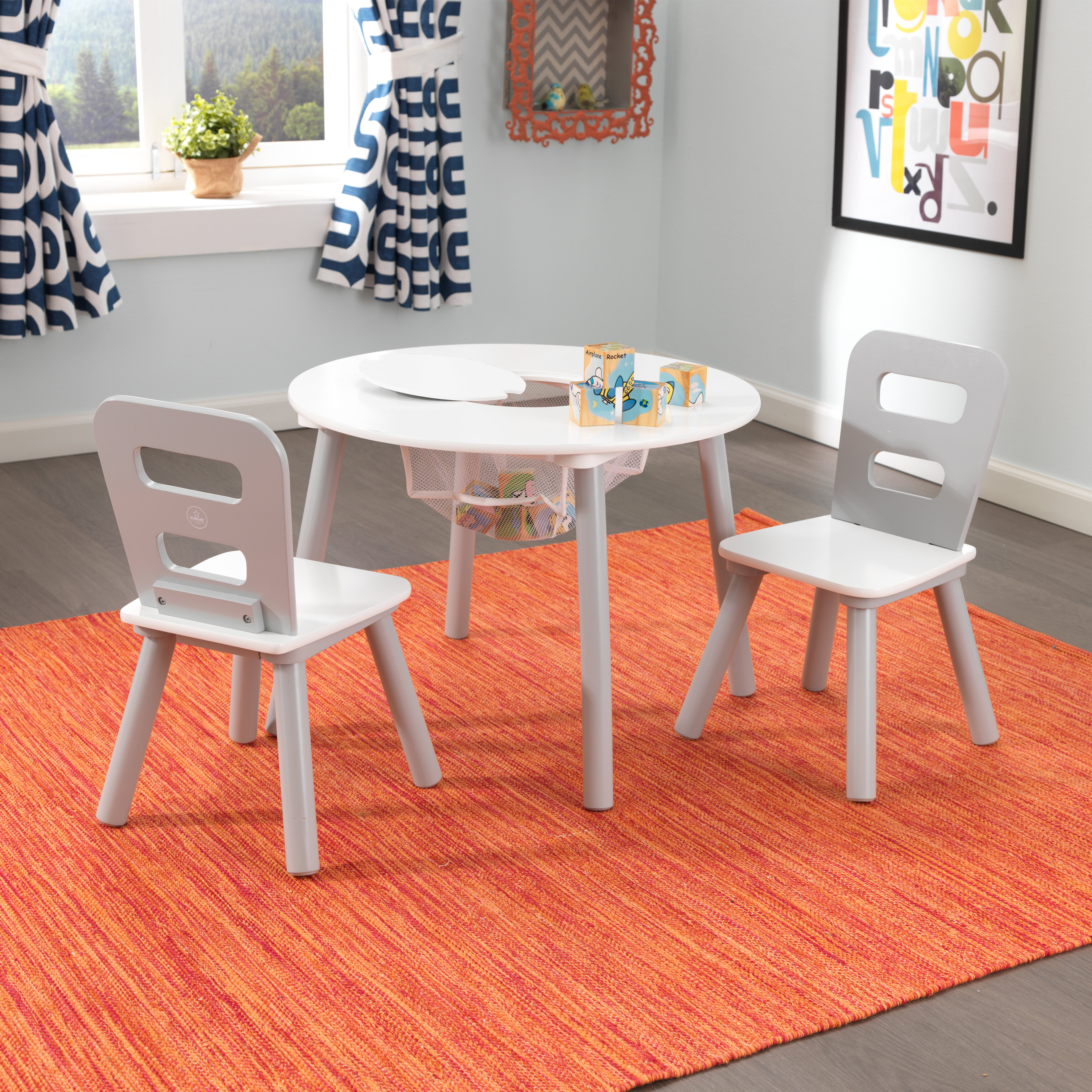 Kids Table Chairs & Bench Wooden Furniture Child's Set Play Room Playcorner 