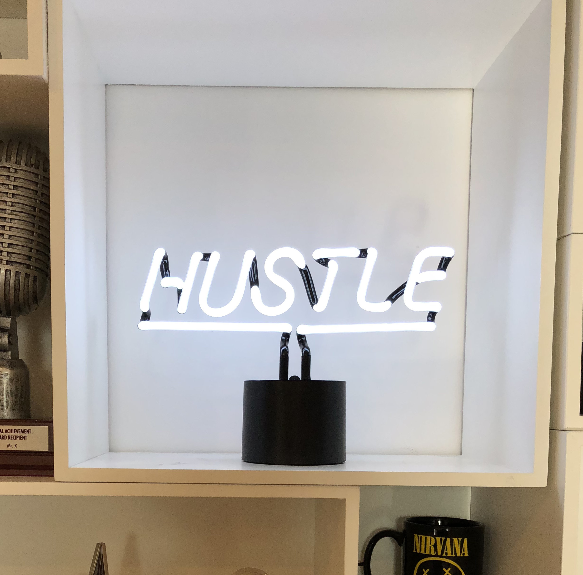 Wrought Studio Hustle Tabletop Neon Sign Wayfair