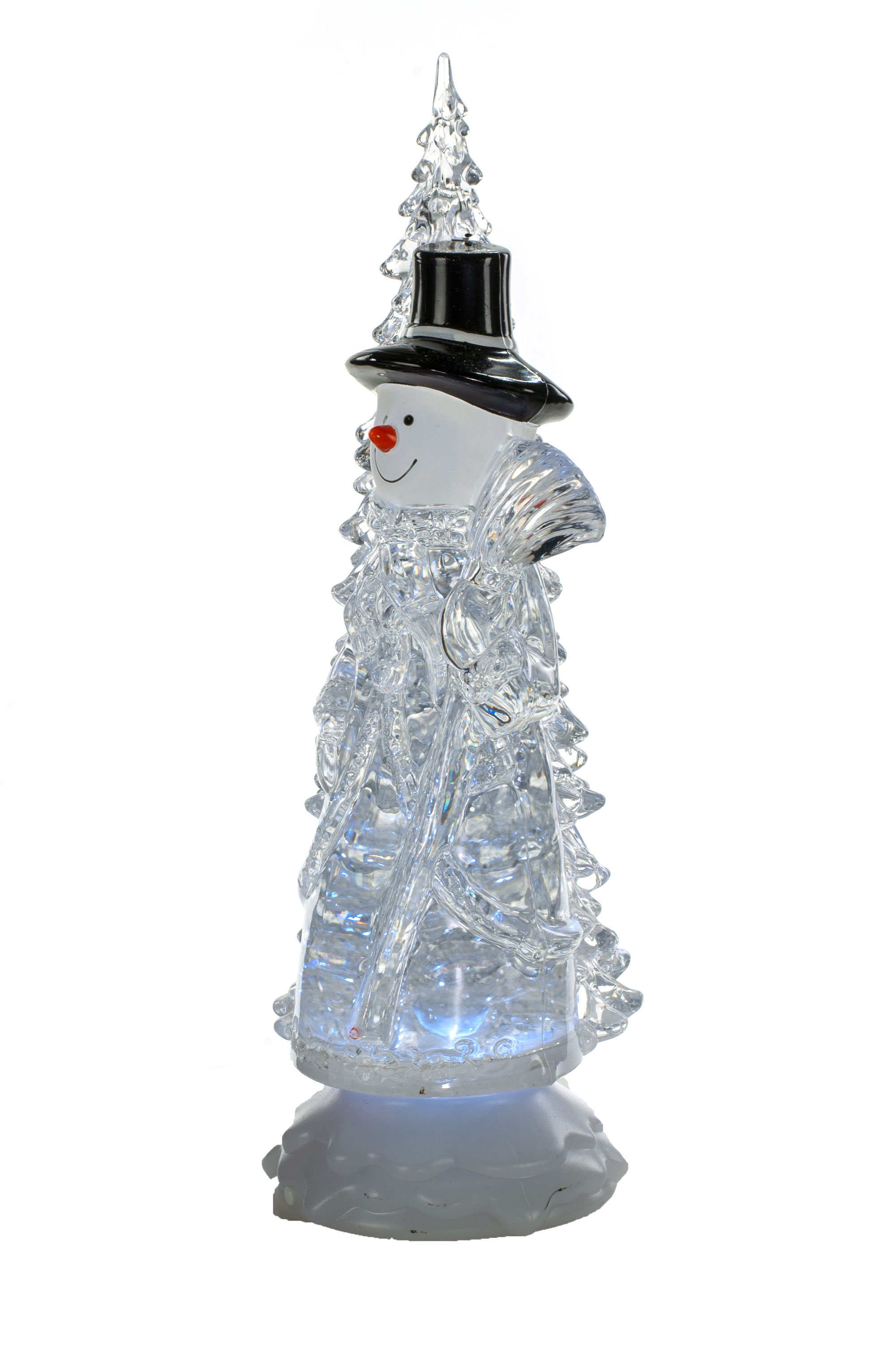 SNOWMAN & TREE BLACK SNOWGLOBE