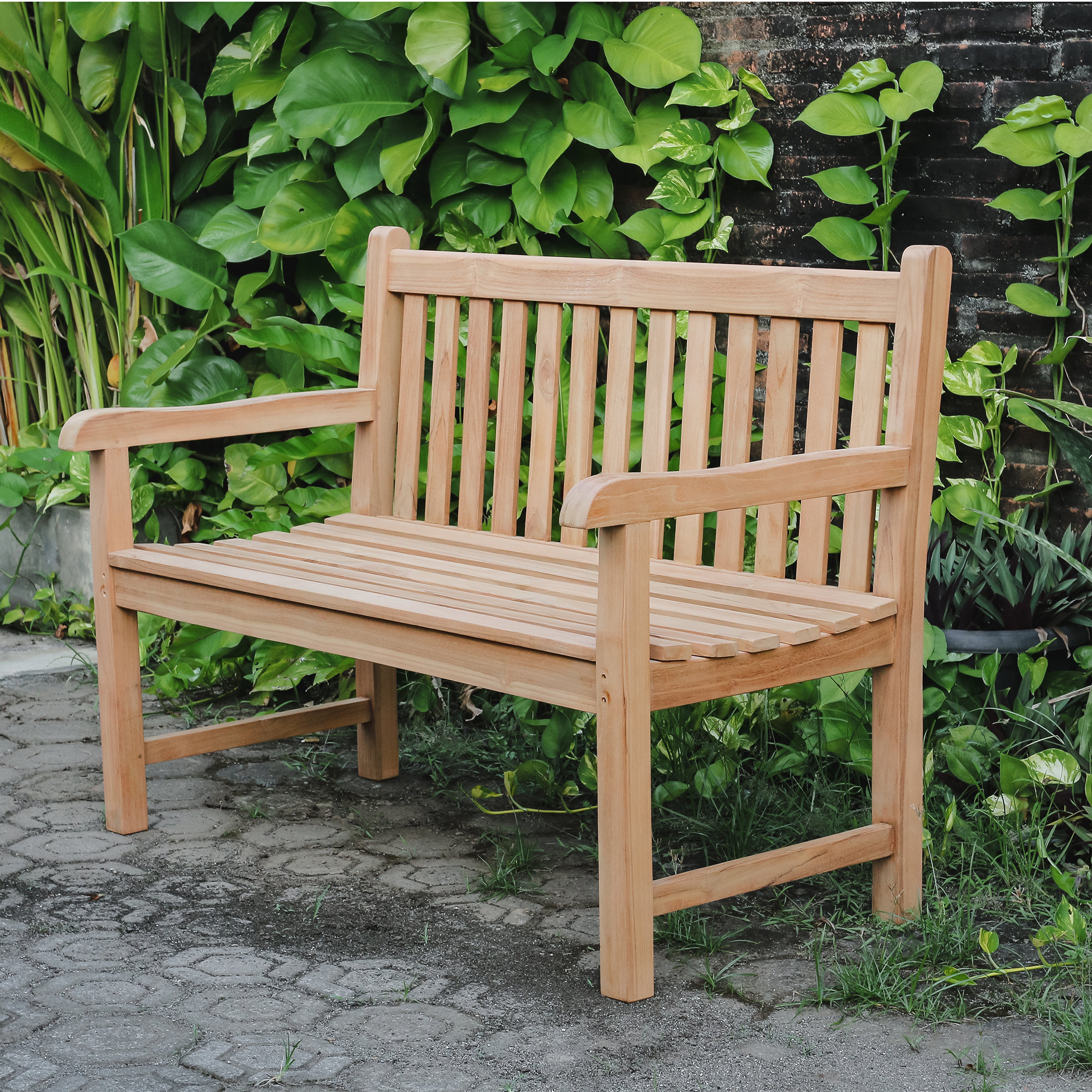 Red Barrel Studio® Teak Outdoor Bench Wayfair