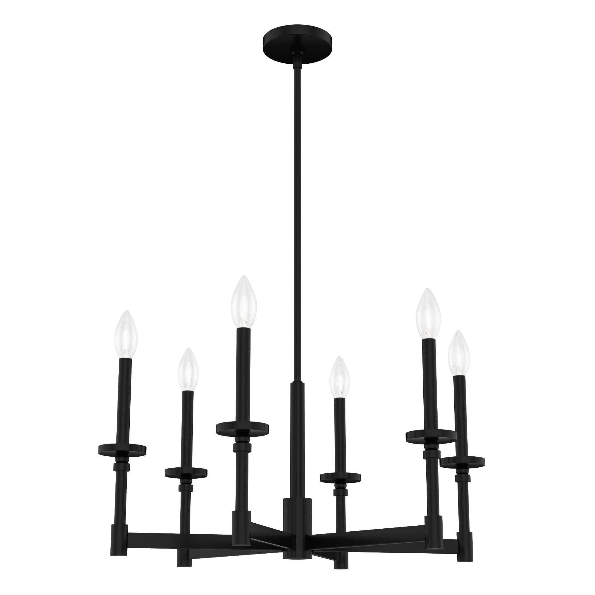 Hunter Fan Hunter Briargrove 6 Light Single Tier Chandelier Ceiling