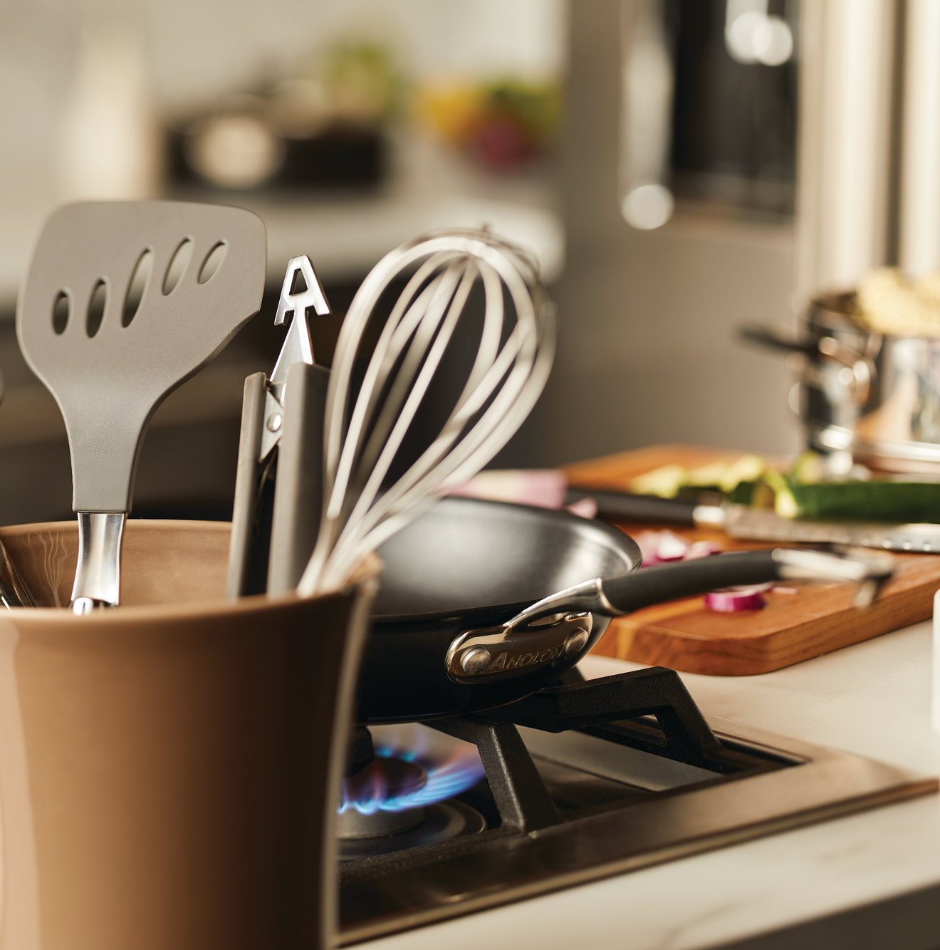 anolon 10 piece suregrip nylon nonstick kitchen utensil set