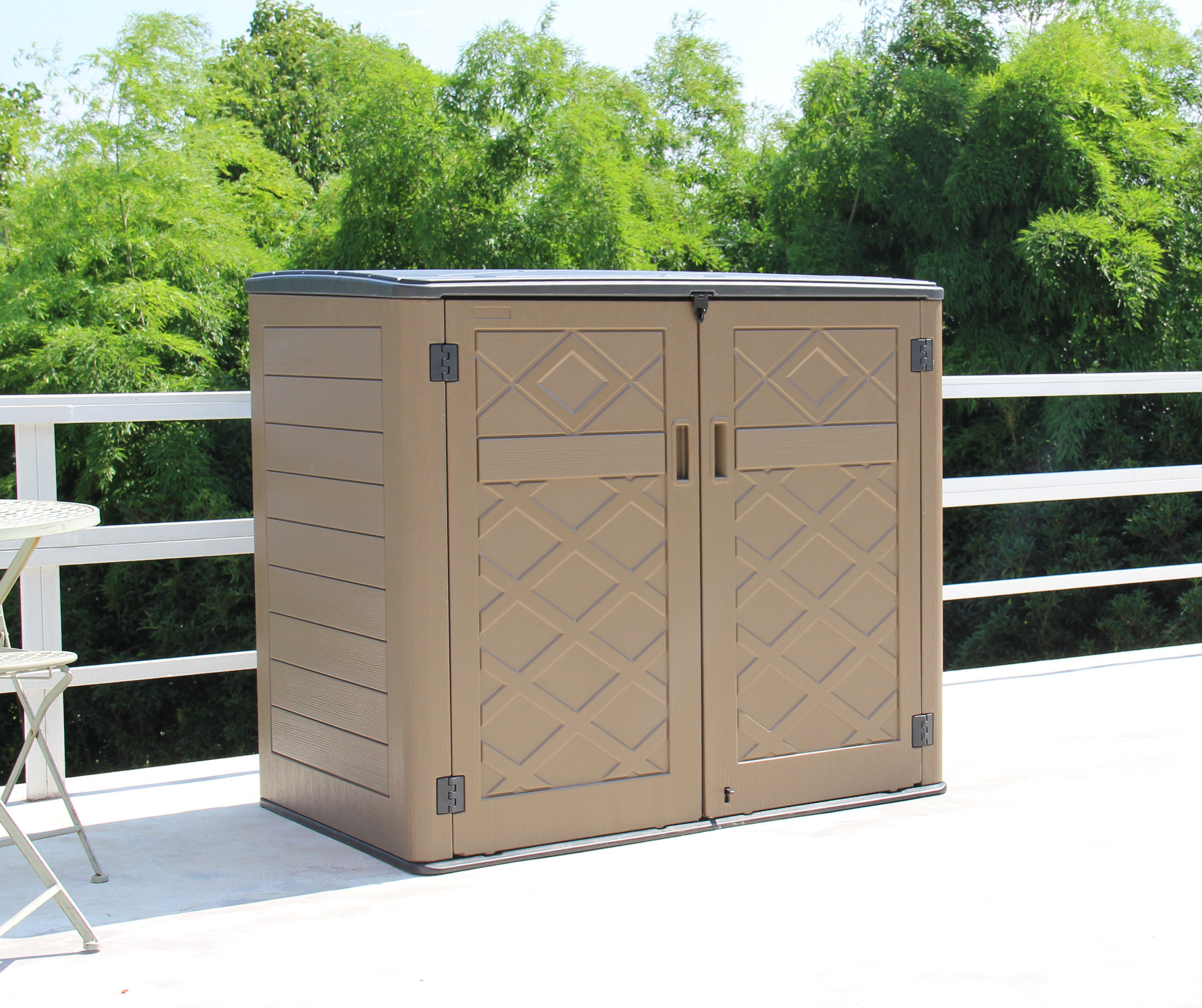 KINYING 4 ft. W x 3 ft. D Plastic Horizontal Storage Shed | Wayfair