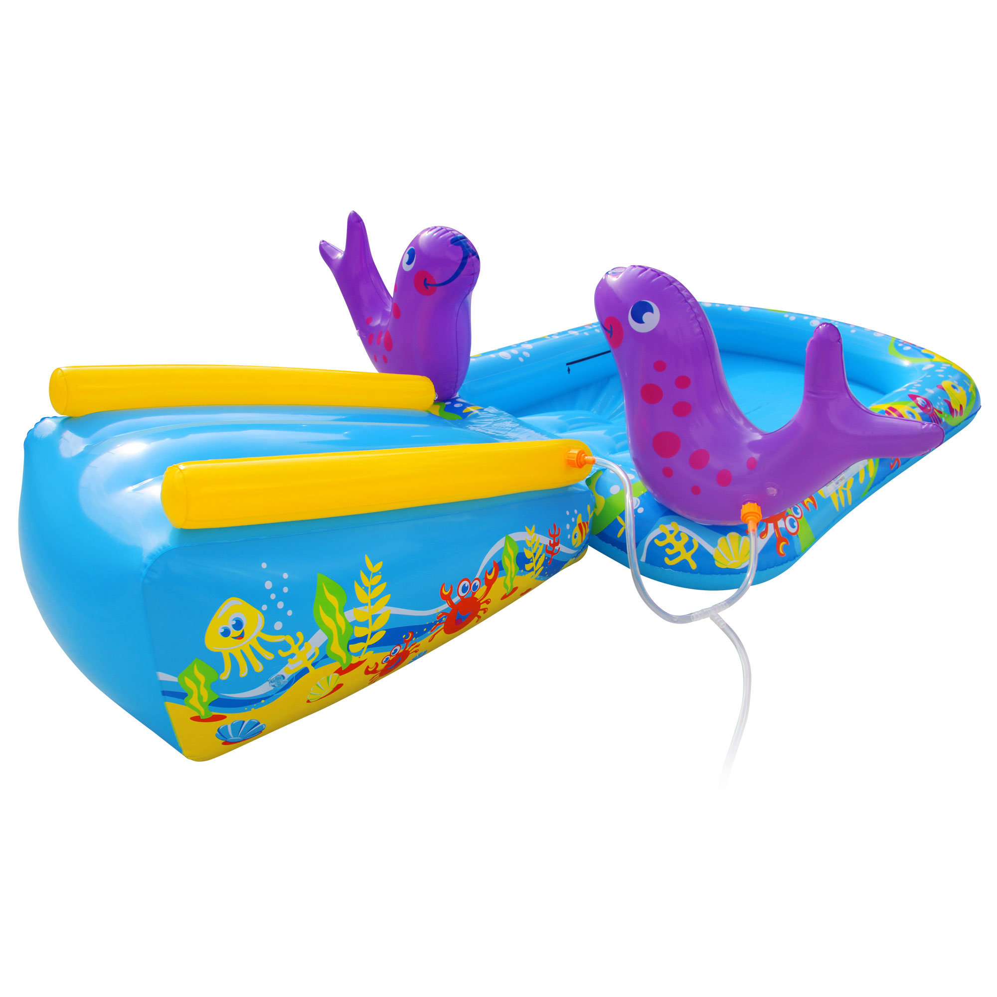 Banzai Inflatable Outdoor My First Water Slide & Splash Pool with Seal