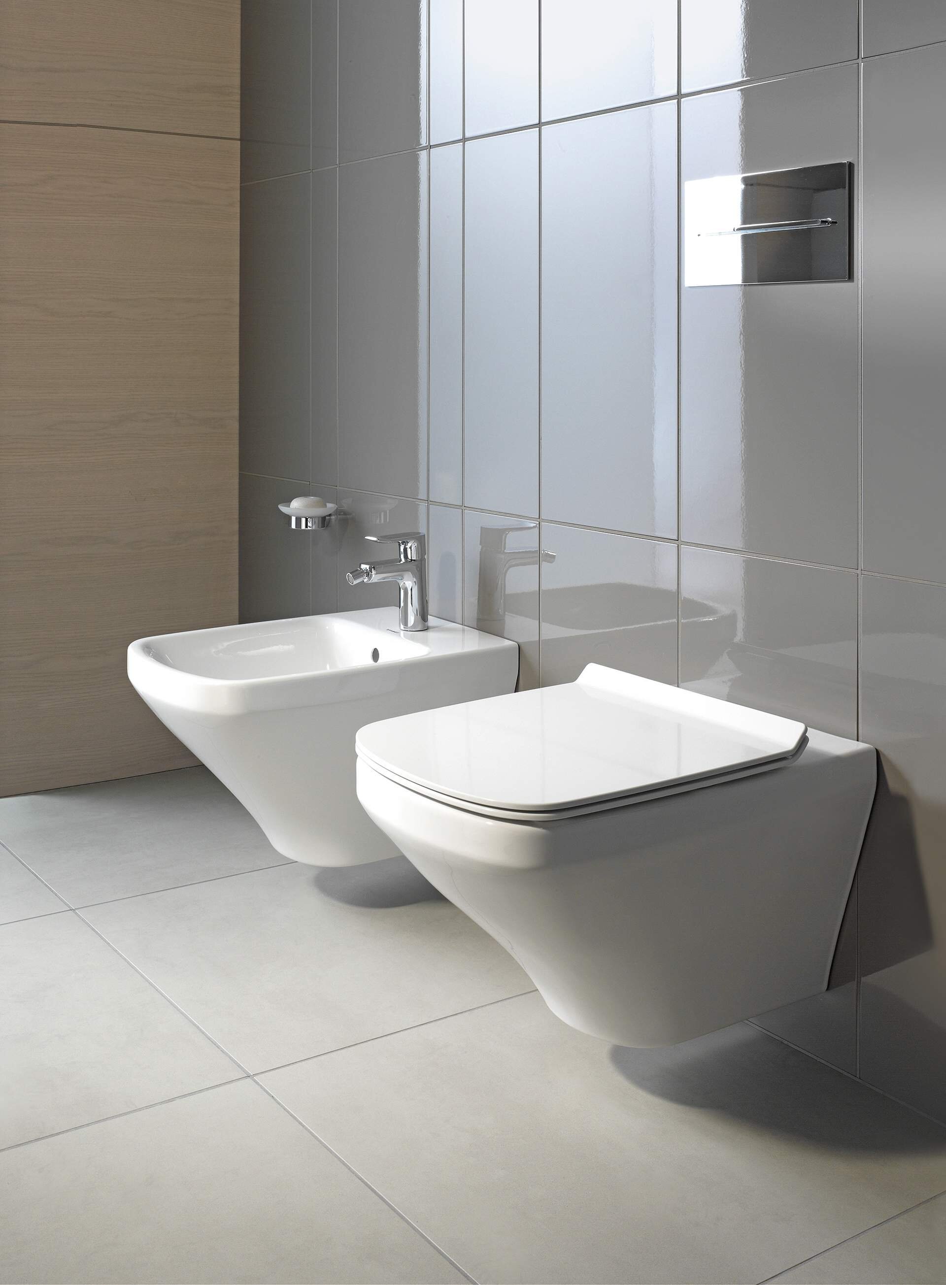 Duravit 1.28 Gallons Per Minute GPF Elongated Mounted Wall Toilets (Seat Not Included) |