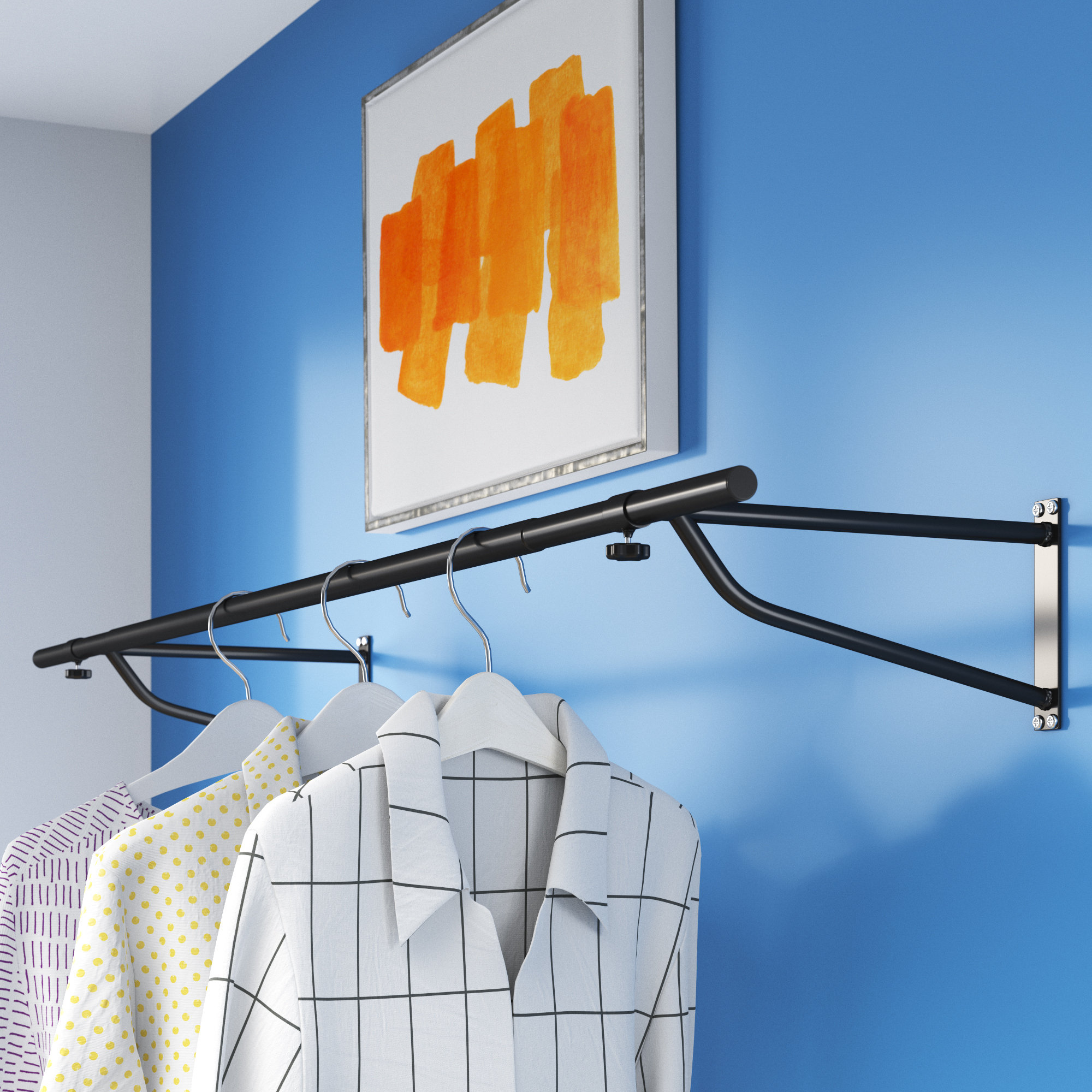 hallway clothes rail
