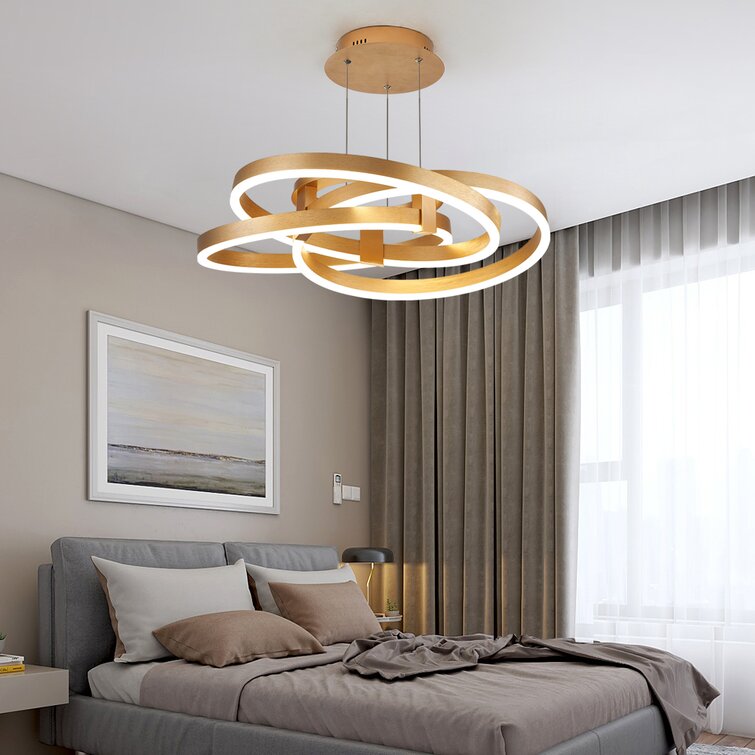 led geometric chandelier