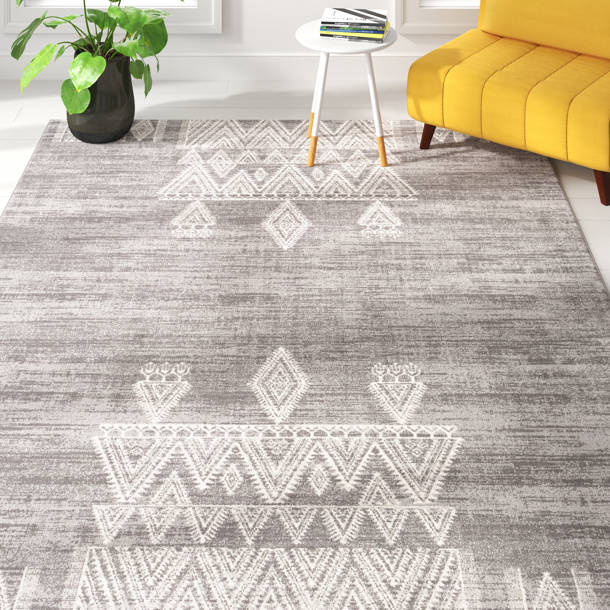 Zipcode Design™ Herrod Performance Gray/Tan/White Rug & Reviews | Wayfair
