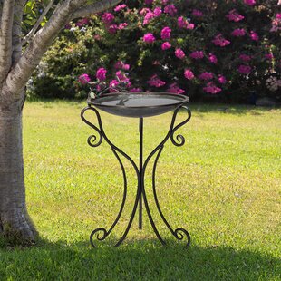 Antique BirdBath Outdoor Garden Pedestal Vintage Decor Patio Planter Plant Stand 