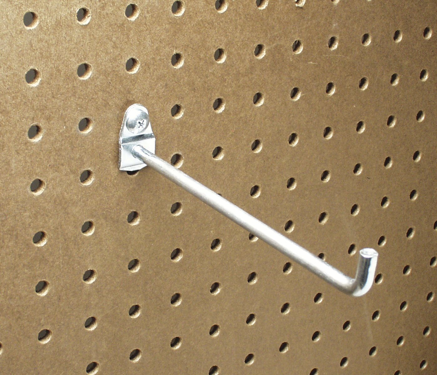 Triton Products 71619 DuraHook 6-Inch Single Rod 90 Degree Bend 1/4-Inch Diameter Zinc Plated Steel Pegboard Hook for DuraBoard or 1/8 Inch and 1/4 Inch Pegboard 10-Pack