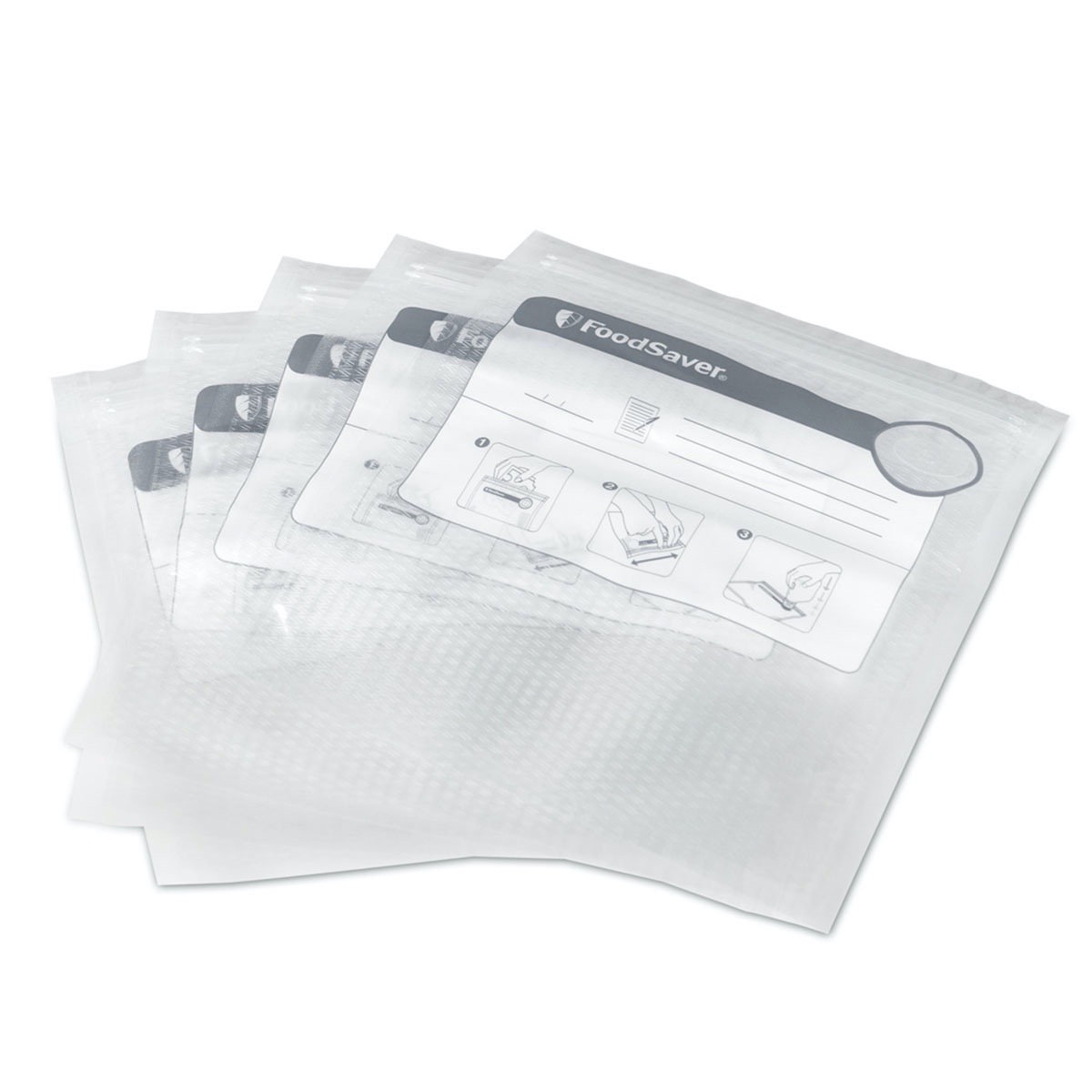 Foodsaver Vacuum Zipper Quart Bags, 18 