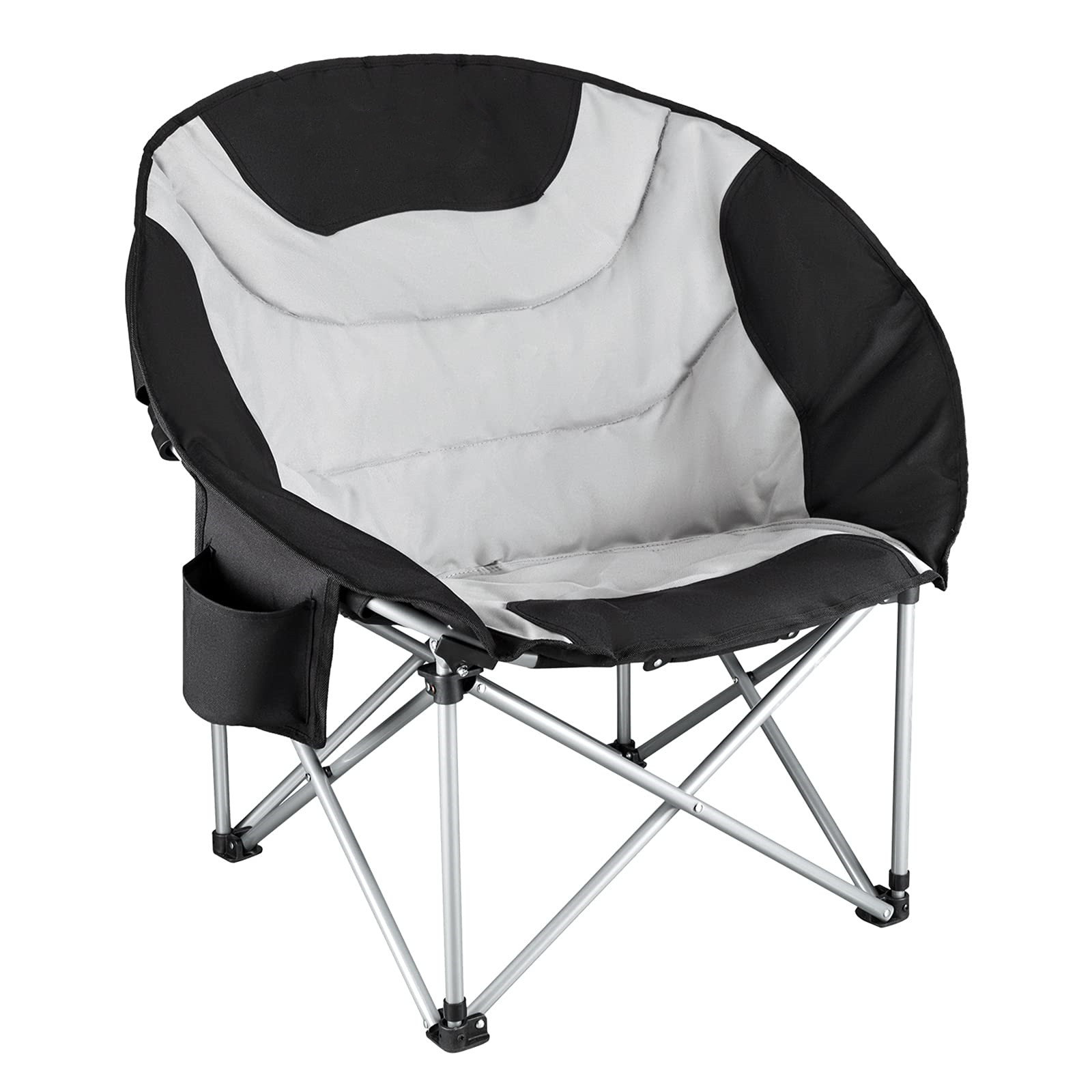 Extra Large Folding Saucer Moon Chair Padded Round Seat Oxford Portable Outdoor 