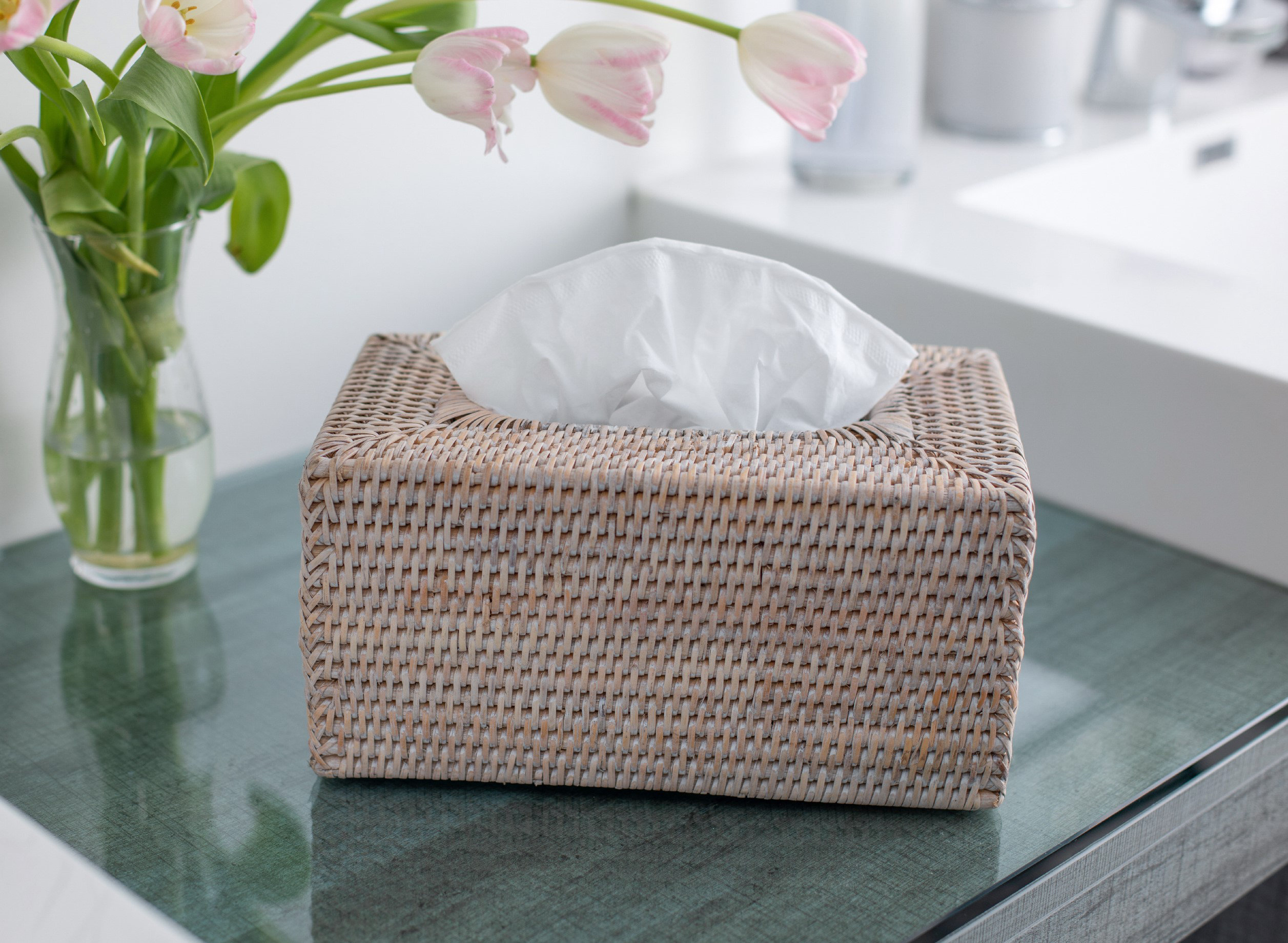Sand & Stable Cambridge Rattan Long Tissue Box Cover & Reviews