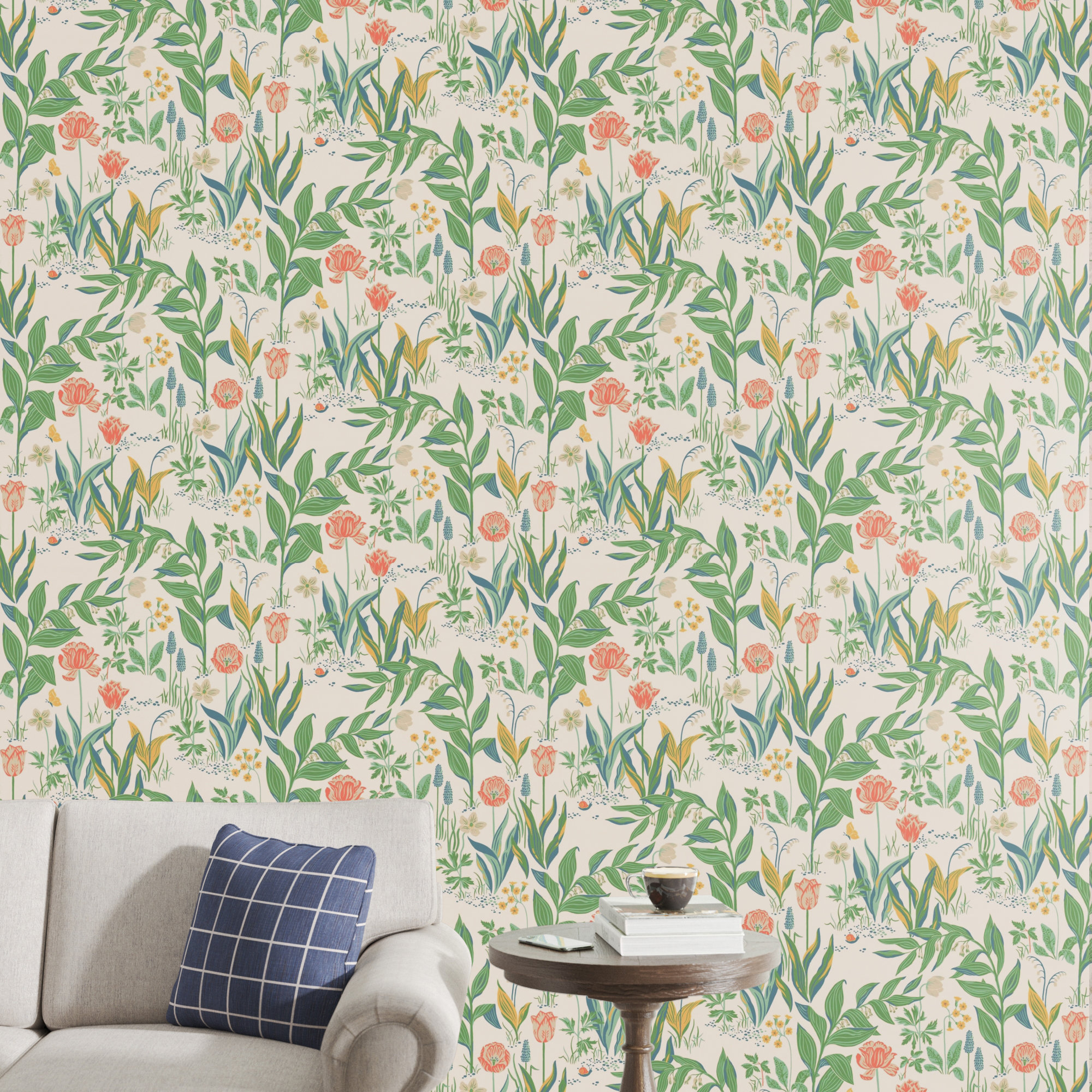 Birch Lane™ Twila Floral Wallpaper Wayfair