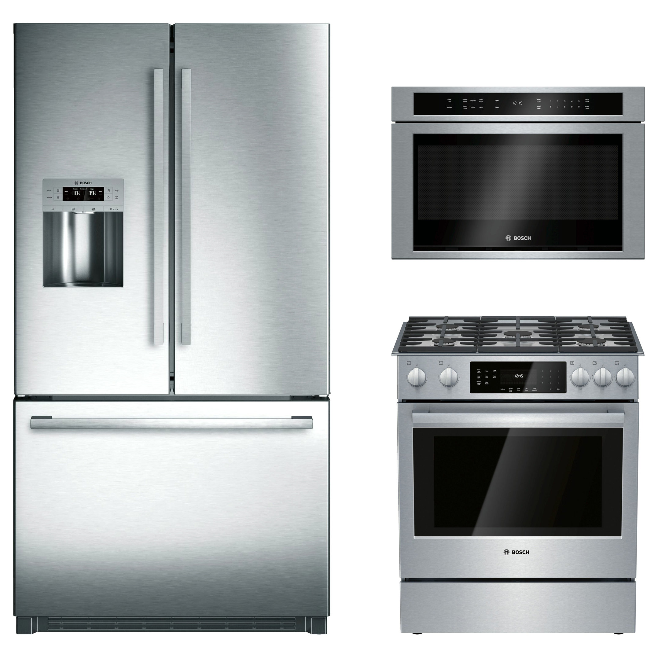 electric range with microwave