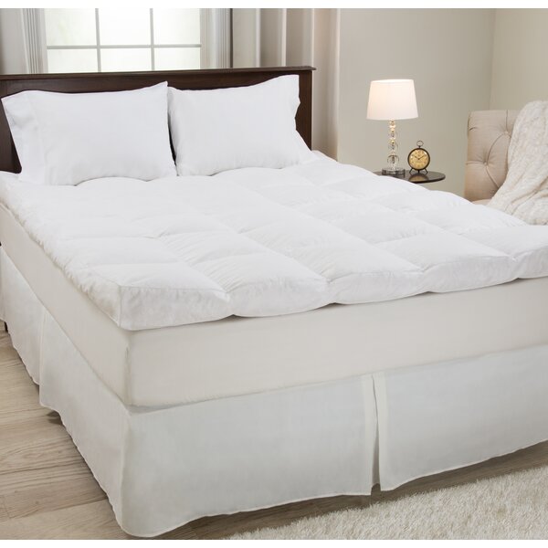 Back 100% Feather Mattress Topper QUEEN KING Top 80% White Down Dual Layer 