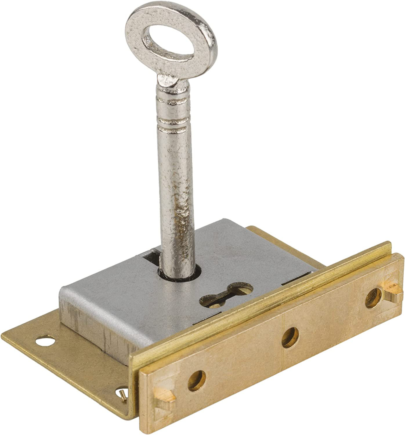 UNIQANTIQ HARDWARE SUPPLY Medium Brass Half Mortise Chest or Box Lock
