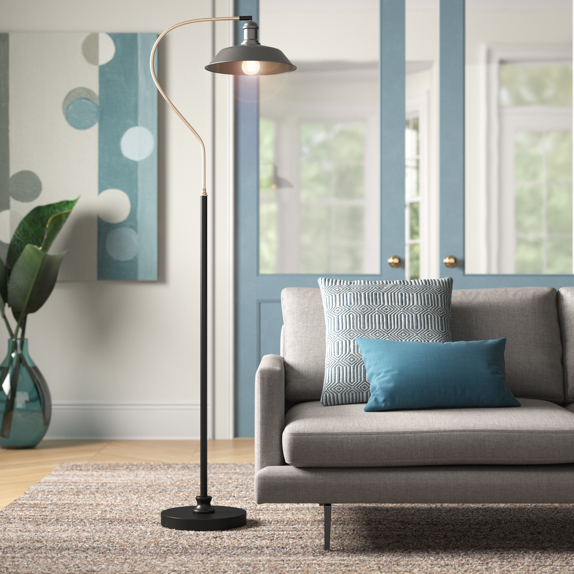 Wade Logan® Eisner 67" Arched Floor Lamp & Reviews Wayfair