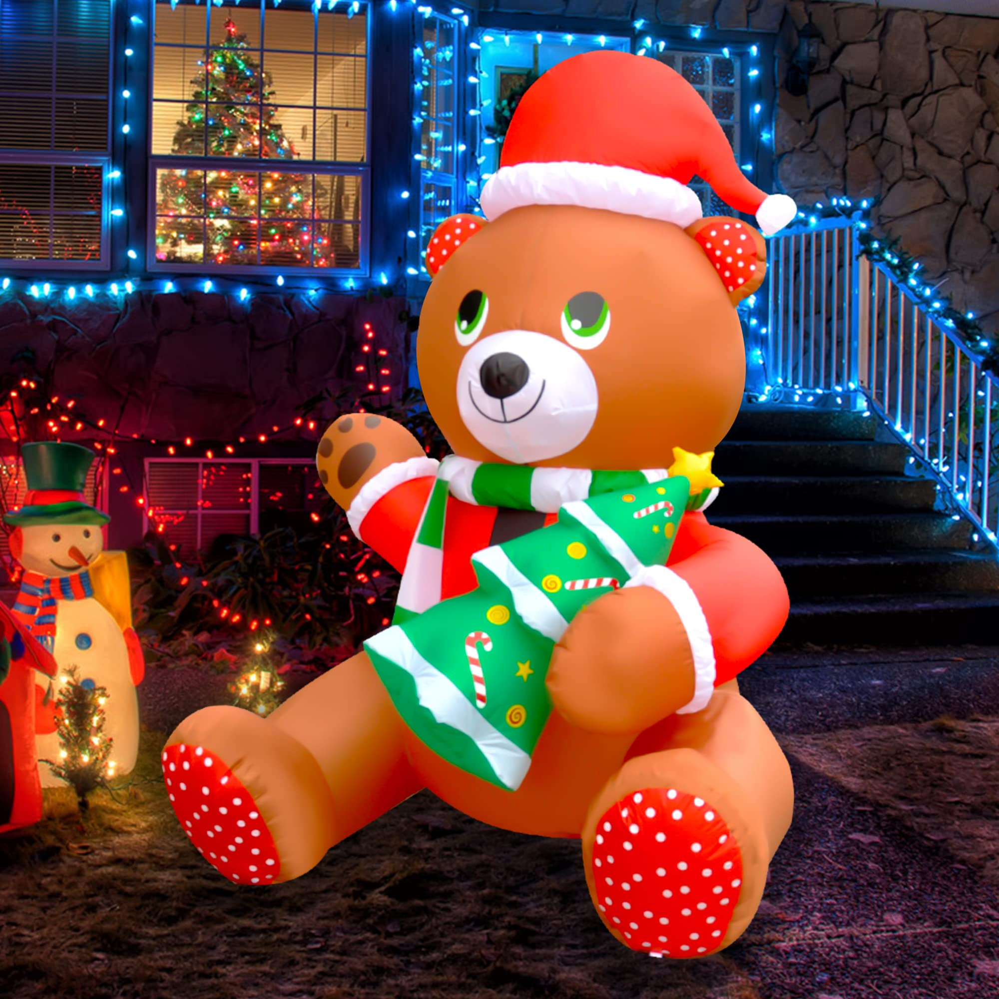 outdoor christmas teddy bear