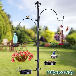 WALL MOUNTED SHED TREE WILD BIRD FEEDER STATION FENCE WROUGHT IRON  HANGER 