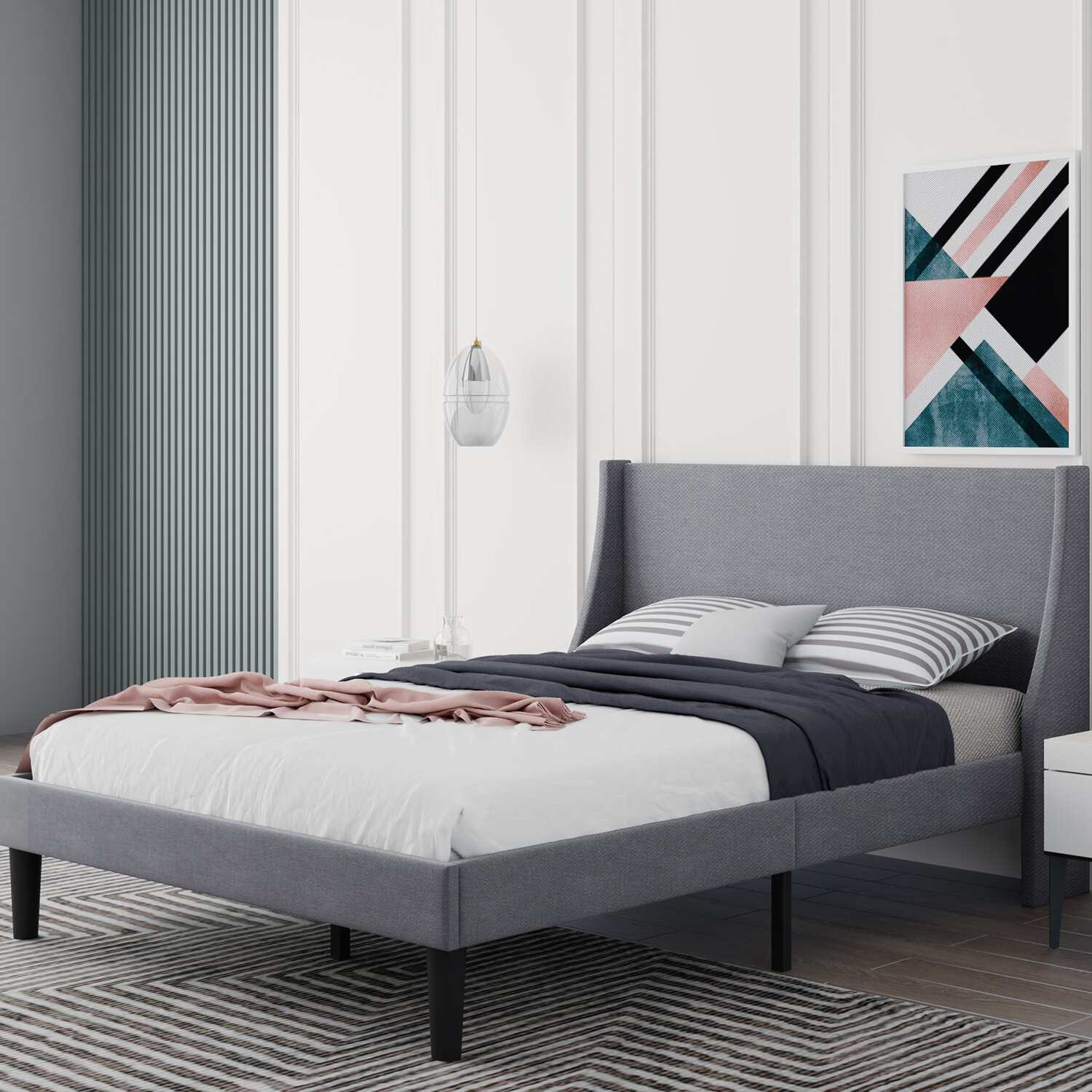 Fairmont Park Cristiano Upholstered Bed Frame & Reviews | Wayfair.co.uk