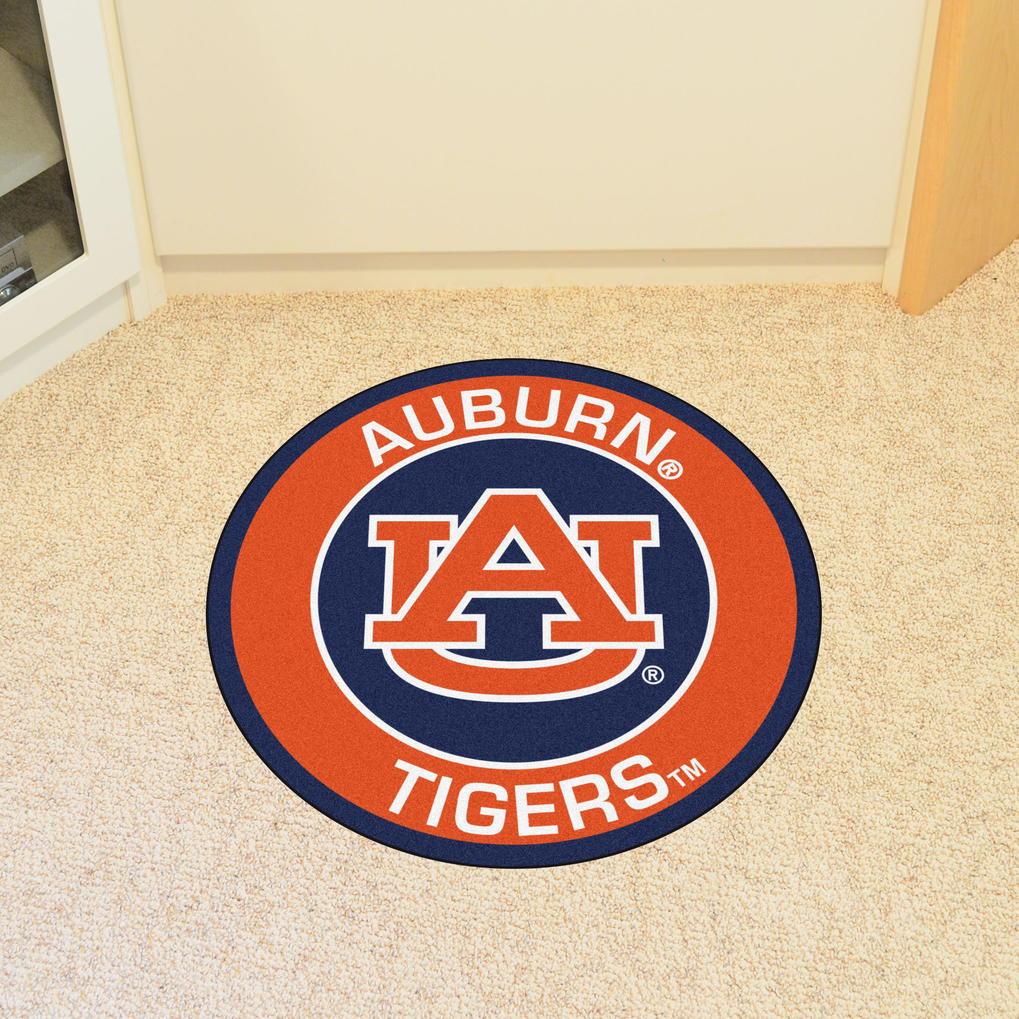 FANMATS NCAA Auburn University Roundel 27 in. x 27 in. Non-Slip Indoor Only  Mat | Wayfair