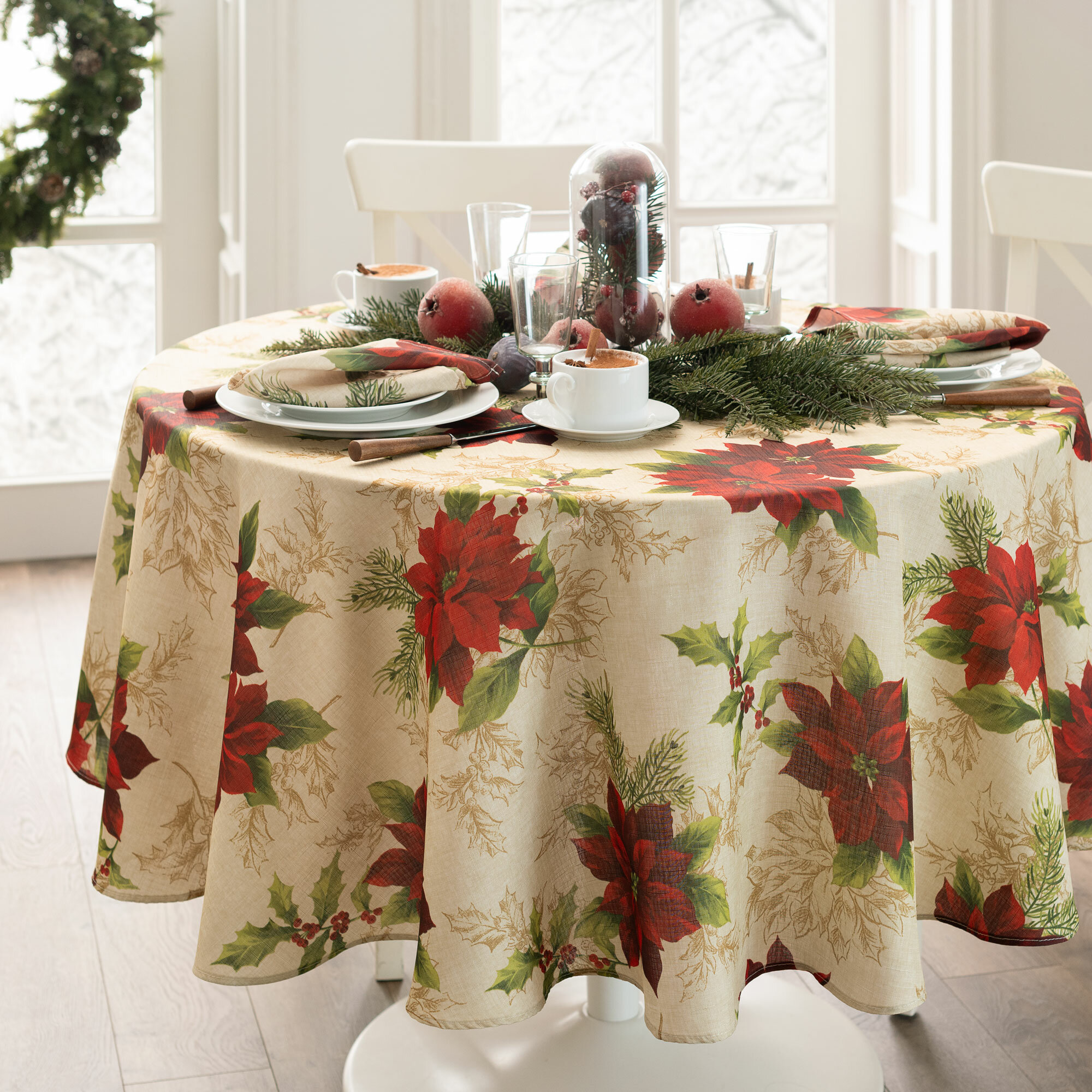 Christmas Table Cloth 85x85cm Swiateczny  Obrus Plamoodporny Stain resist 