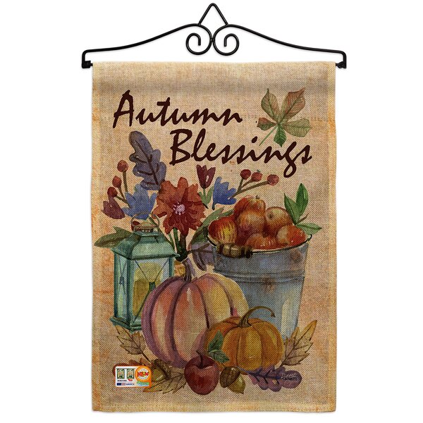 Breeze Decor Autumn Blessings Burlap Fall Harvest and 2-Sided Burlap 19 ...