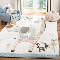 Children Animal Rug for Bedroom Soft Baby Play Mat Kids Carpet Zoo Small Large 