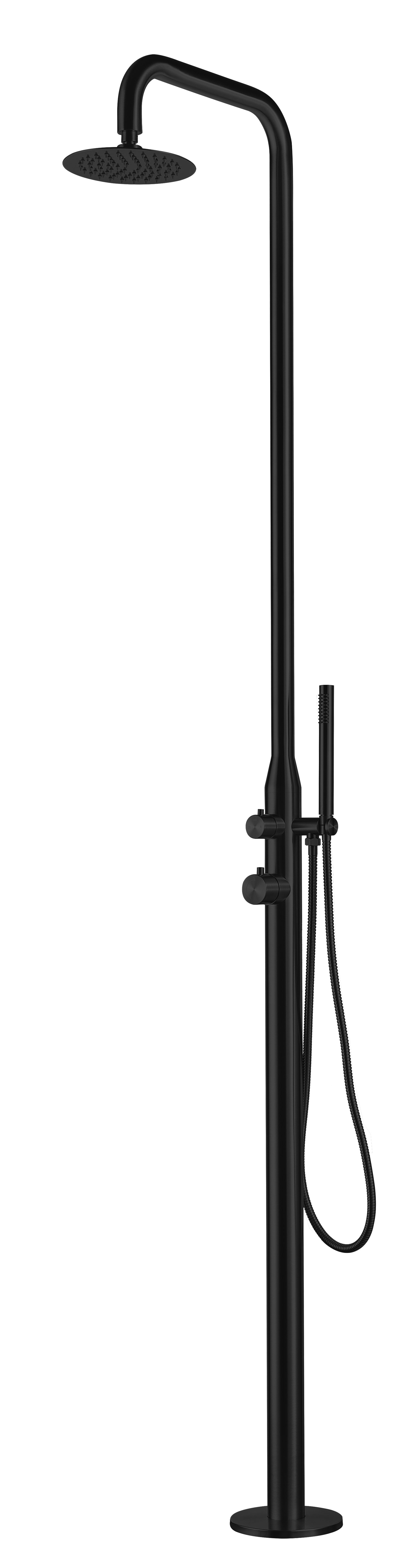 HEATGENE Stainless Steel Outdoor Shower Stand With Body Jets And