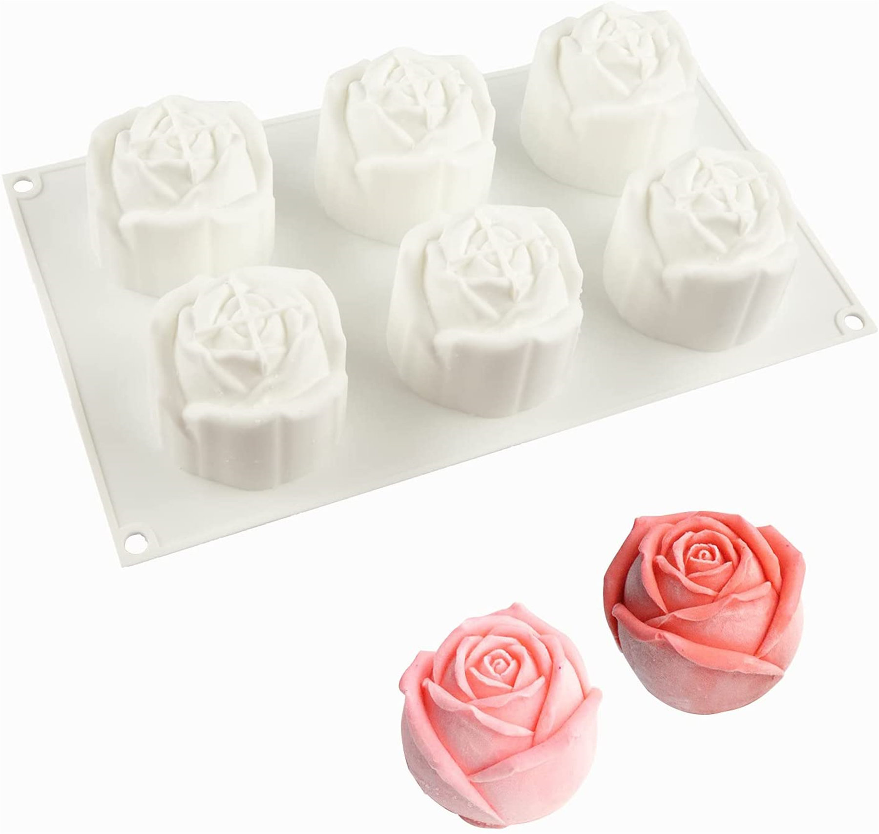 Mould Tool DIY Soap Fondant Candle Craft 3D Rose Cake Mold Flower Silicone 