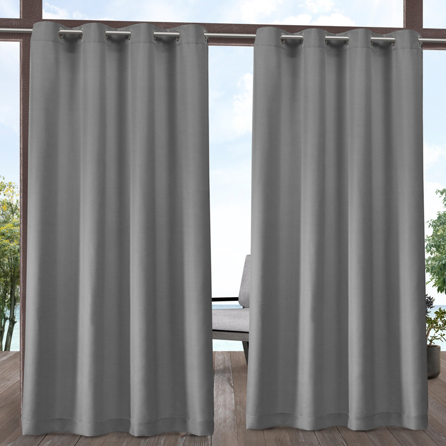 Haoxuan Solid Room Darkening Outdoor Grommet Curtain Panels  