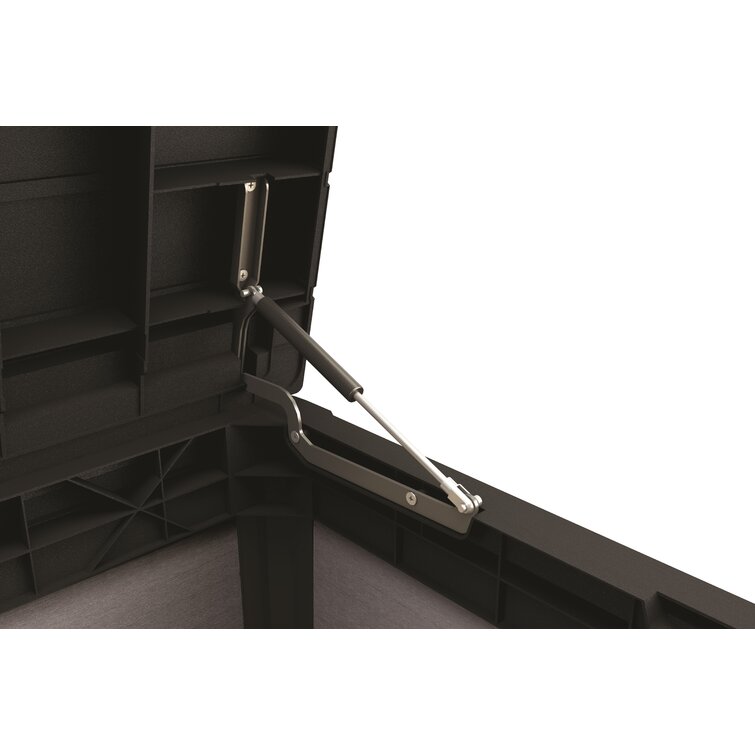 Winston Porter Arrion 150 Gallons Gallon Water Resistant Resin Lockable Deck Box in Dark Grey - 2
