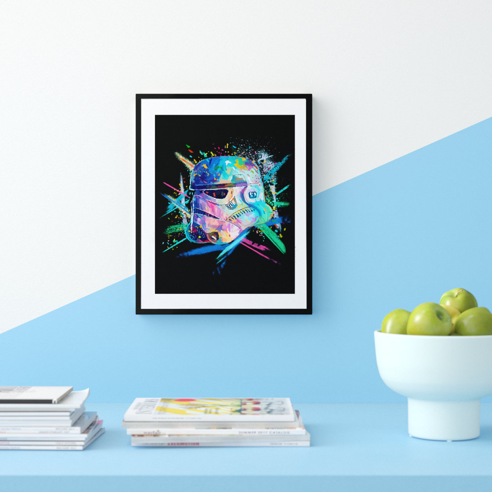 East Urban Home Gerahmtes Poster Crayon Stormtrooper