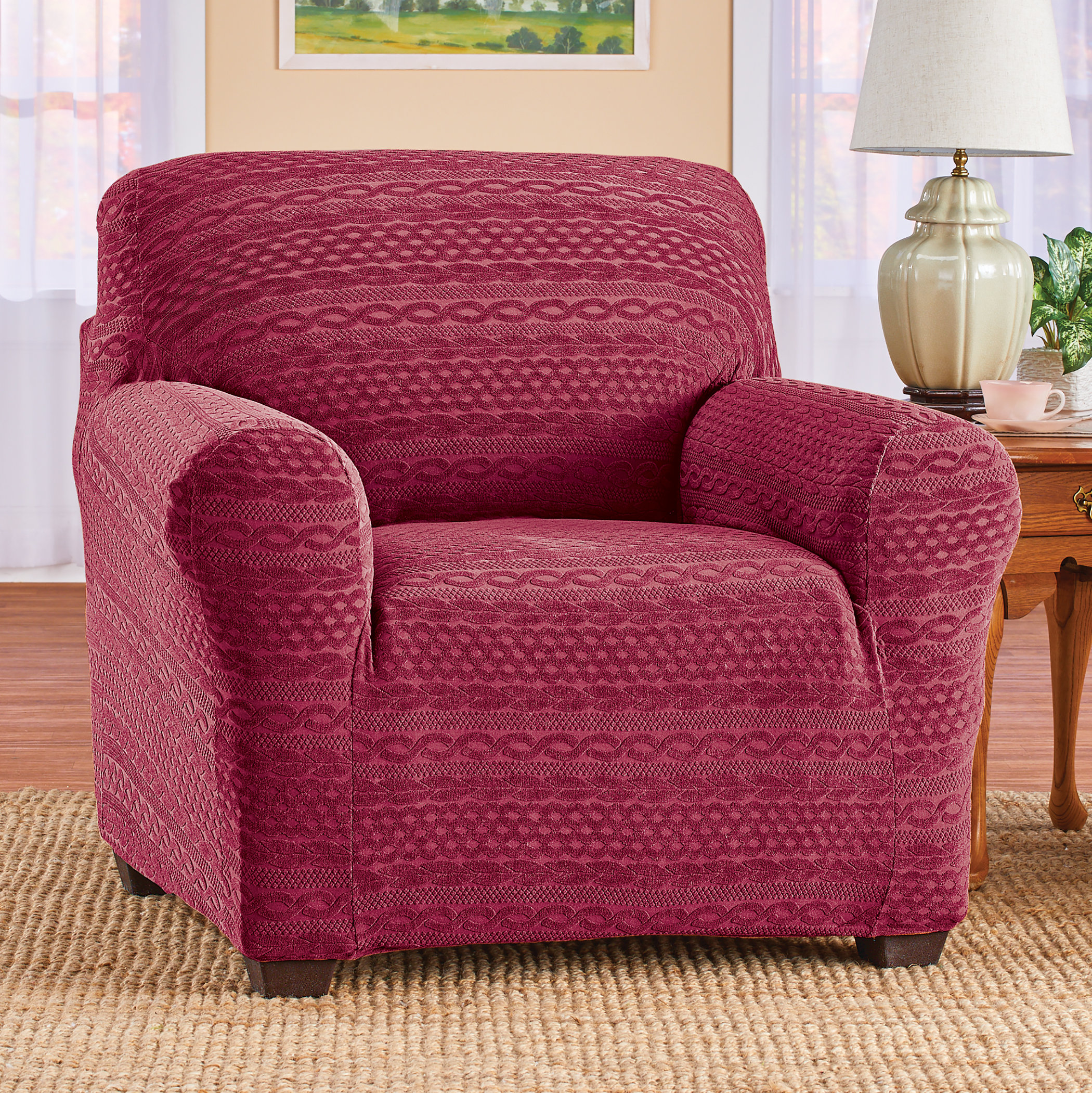 Loon Peak® Attractive TCushion Armchair Slipcover Wayfair