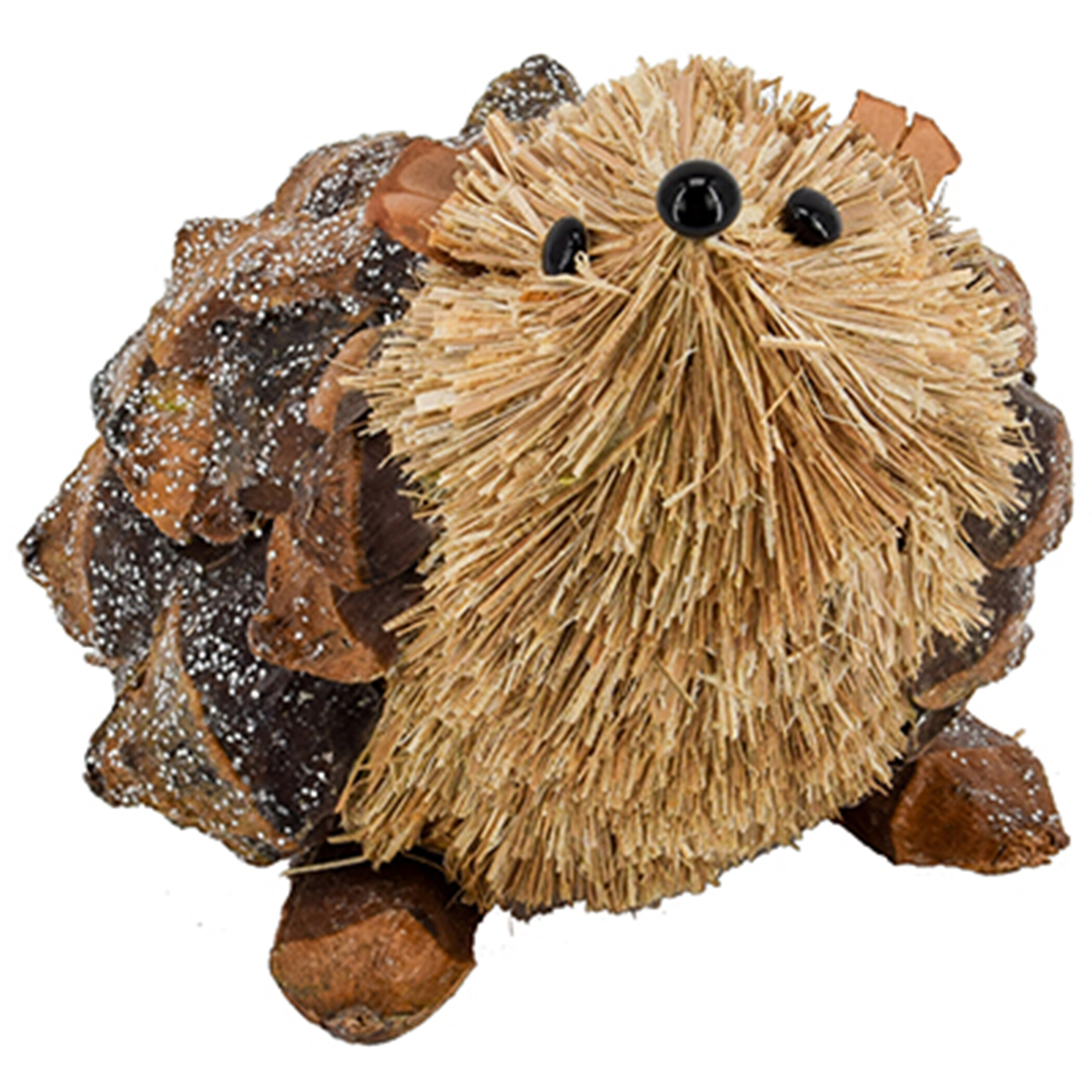 The Holiday Aisle® Pinecone Glittered Hedgehog Figurine | Wayfair