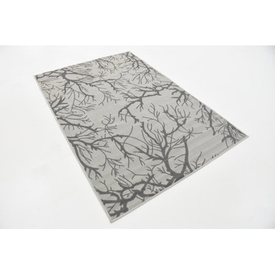 Ebern Designs Alviso Performance Light Gray Rug & Reviews | Wayfair