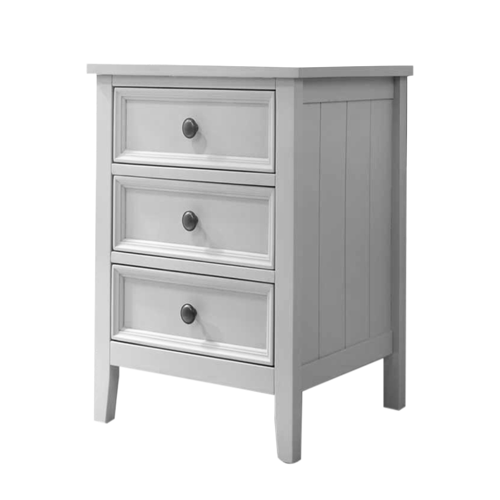 August Grove Herlinda Solid + Manufactured Wood Bedside Table Wayfair