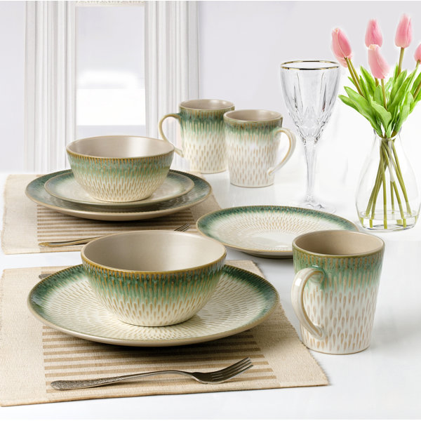 Lorren Home Trends 16 Piece Dinnerware Set, Service for 4 & Reviews 