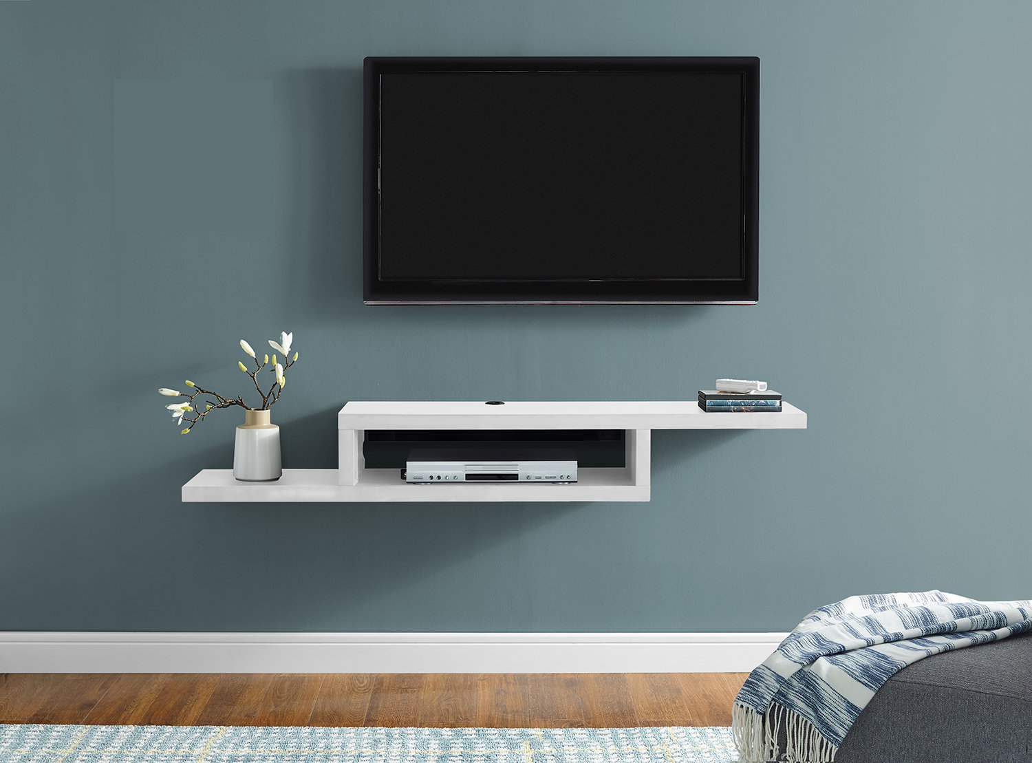 Details about   Cabinet Media Center TV Stand Entertainment Furniture Modern White Shelf LED T39 