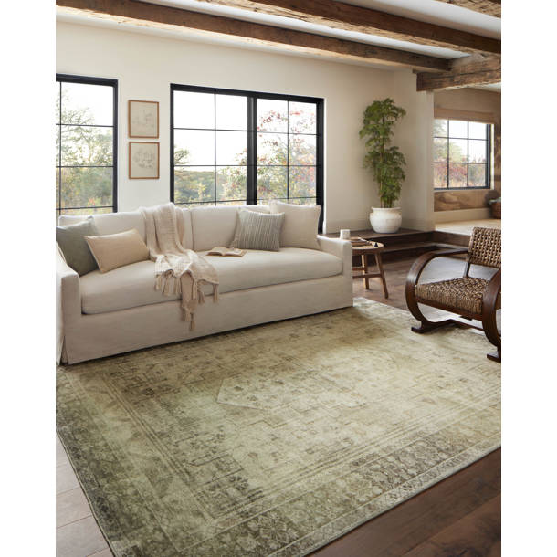 Magnolia Home By Joanna Gaines X Loloi Sinclair Machine Washable Khaki ...