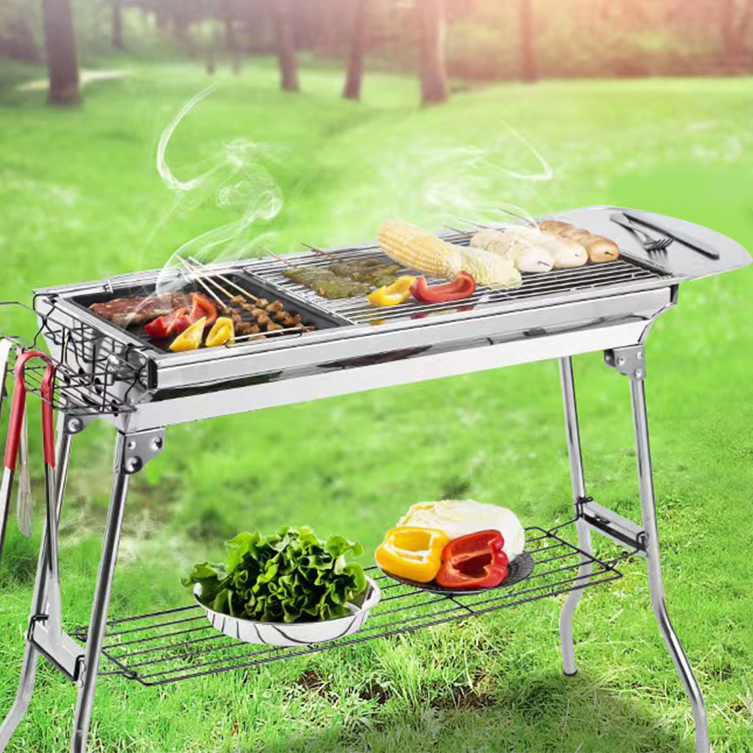 iMounTek 13.5' Foldable BBQ Portable Charcoal Grill & Reviews | Wayfair