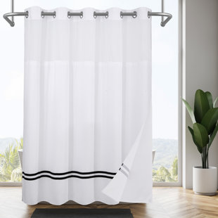 Details about   183cm X Waterproof Silk ~ Y Fabric Striped Shower Curtain Solid washer 12 show original title 