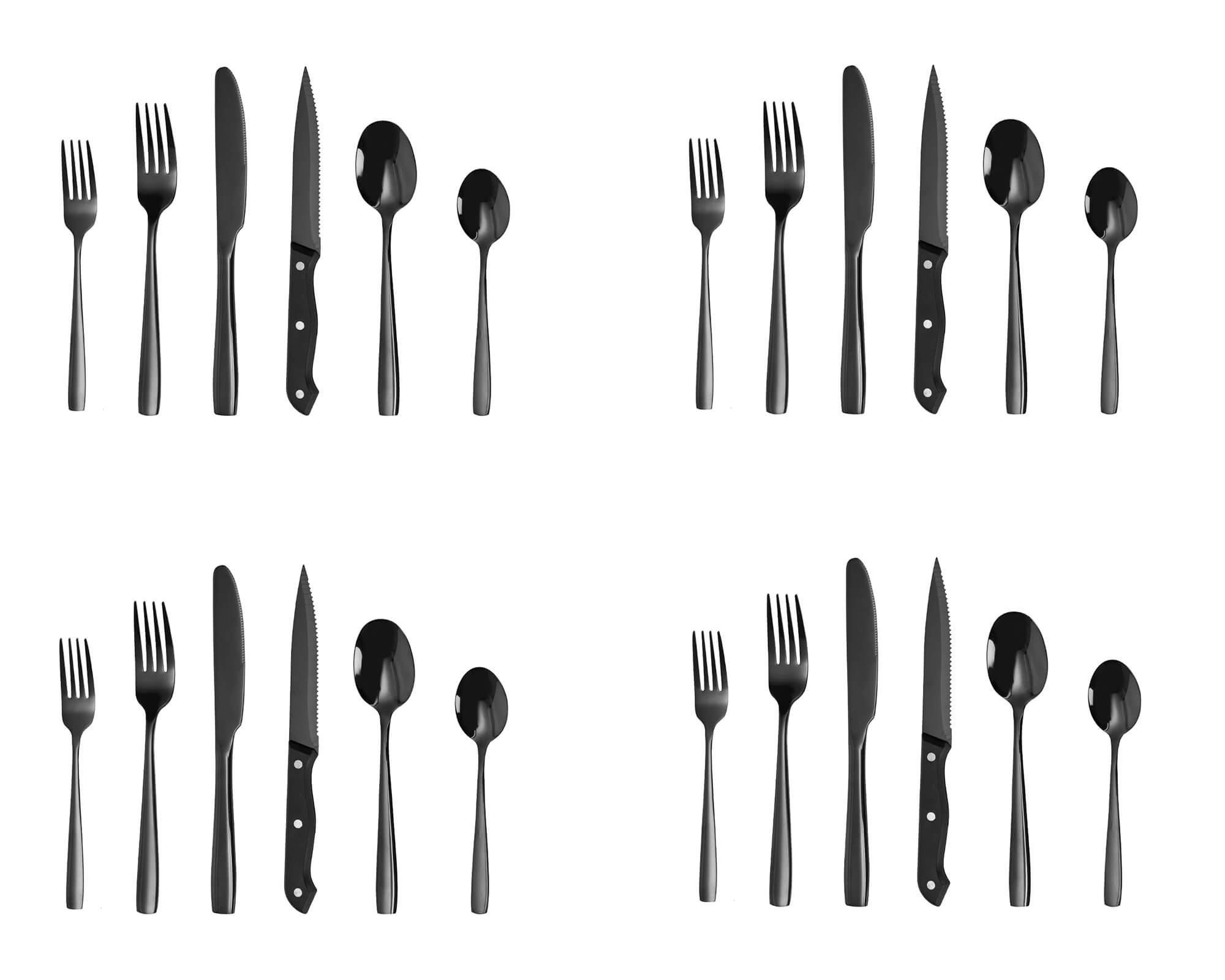 Ebern Designs Zamirha Stainless Steel Flatware Set of 24 & Reviews
