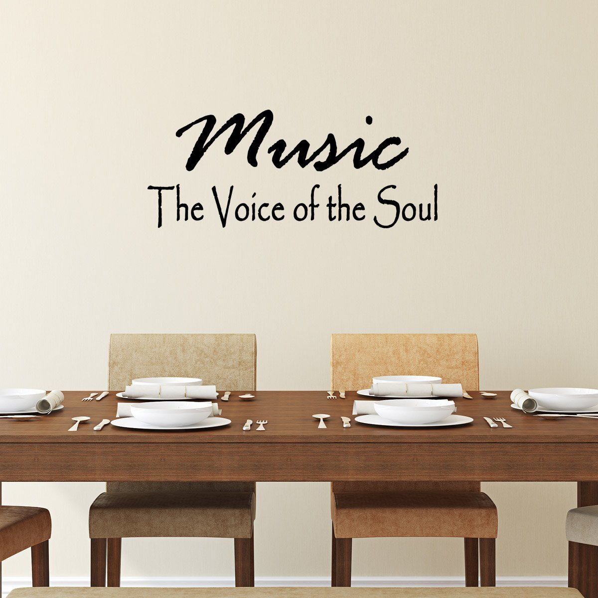 Music the voice of Soul Home Decor vinyl wall decal quote sticker Inspiration