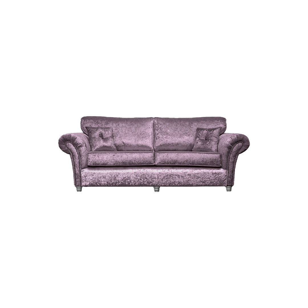 Rosdorf Park Sofa Maritza Polsterfarbe: Lila, Beinfarbe: Grau