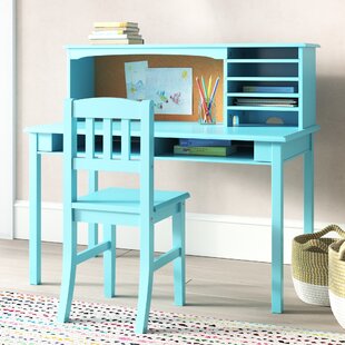 Kids Study Desk Chair Set Adjustable Height Studying Table Chair Painting Learning Desk Chair Art Table Set with Tiltable Desktop for Study Room School Student Blue Children Table and Chair Set 