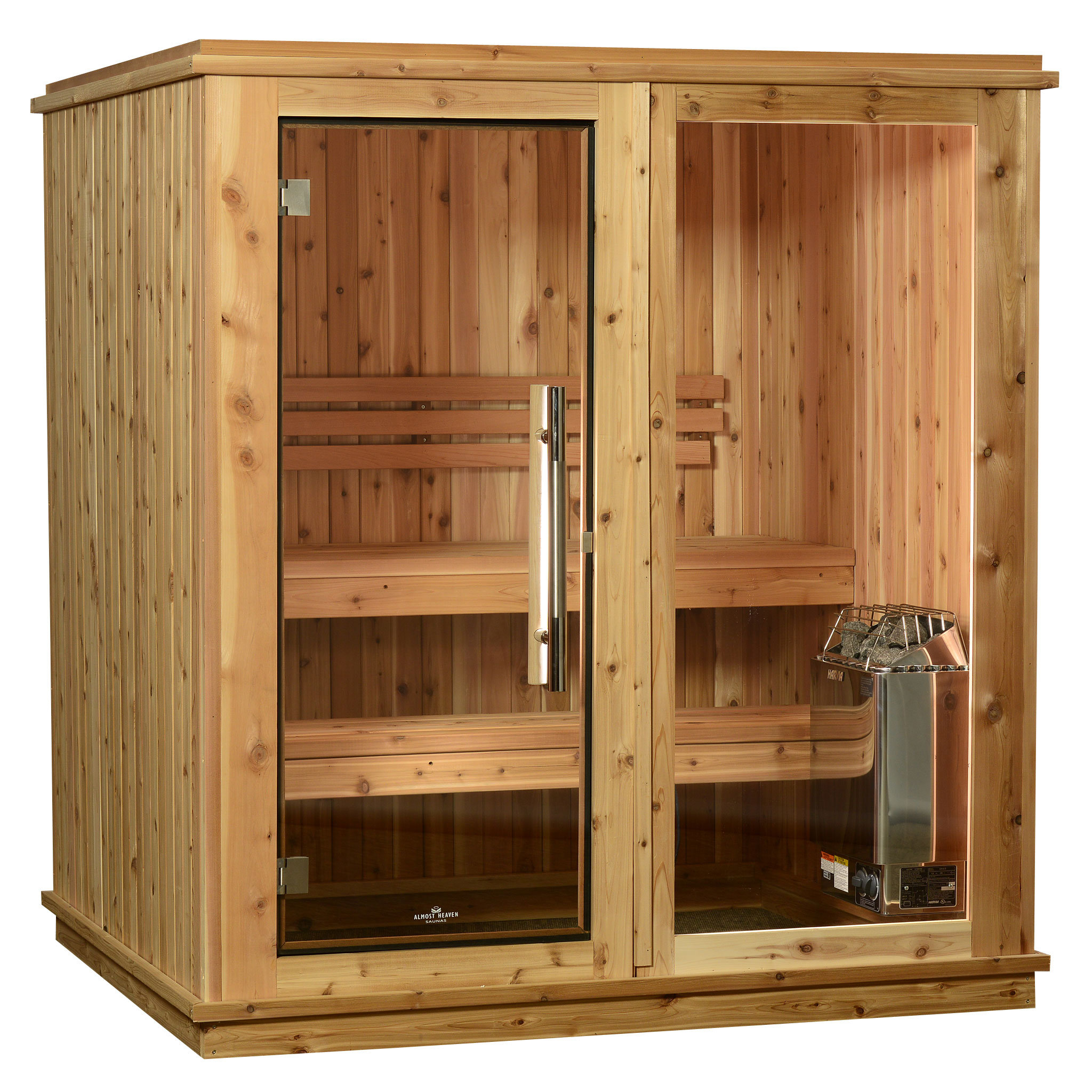 Almost Heaven Saunas Rainelle 4 Person Indoor Traditional Steam Sauna in Cedar & Reviews Wayfair