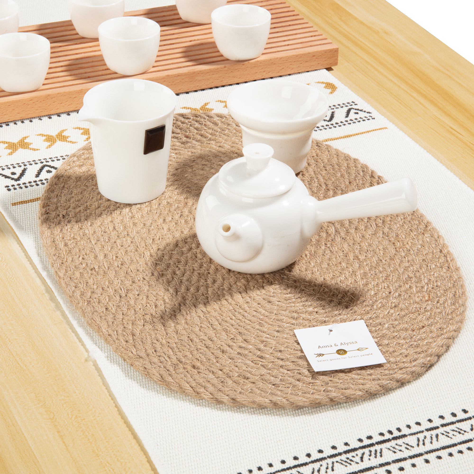Anna & Alyssa Jute Oval Placemat Wayfair