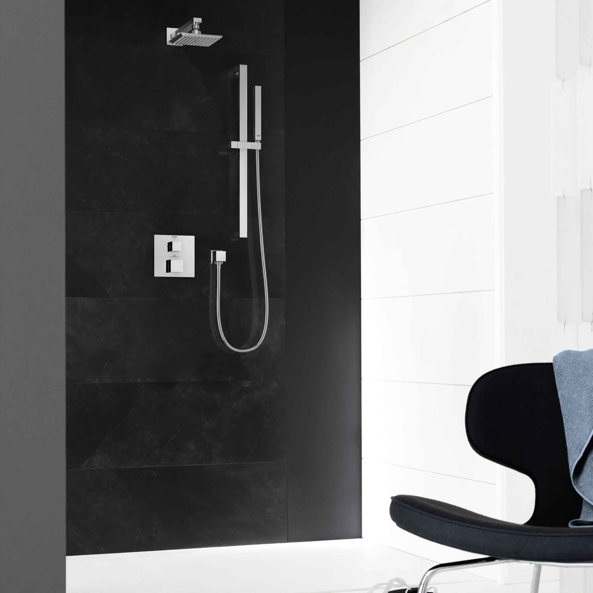 Spit Veroveraar Allerlei soorten GROHE Grohtherm Cube® Thermostatic Complete Shower System with Rough-in  Valve & Reviews | Wayfair